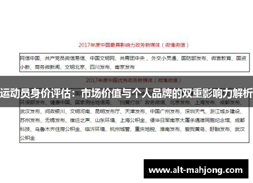 运动员身价评估：市场价值与个人品牌的双重影响力解析